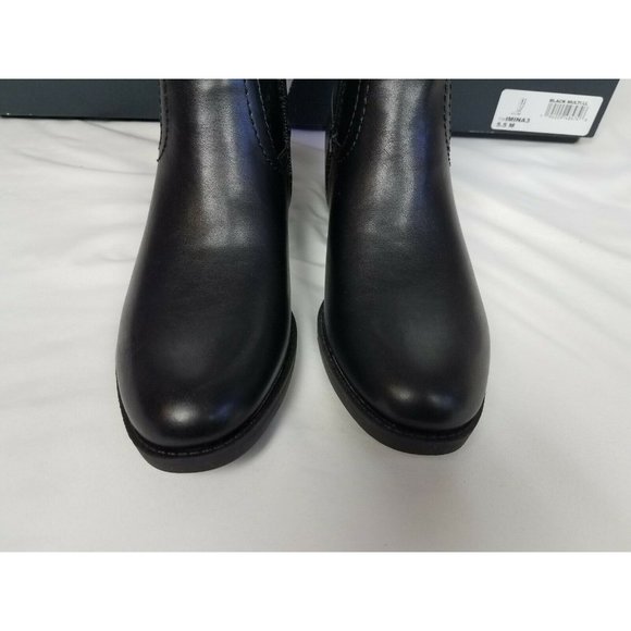 Tommy Hilfiger Sz. 5.5M Imina Leather Knee High Riding Boots Black/Brown NEW - Picture 8 of 10